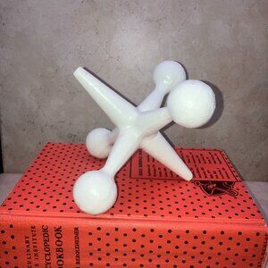 Bill Curry MCM Cast Iron White J-1 Jack Sculpture / Bookend 1965-1967